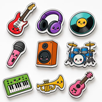Aimants de réfrigérateur personnalisés en acrylique, ensemble d'aimants à personnages de dessins animés Kawaii, découpe de 3 mm, impression UV, bords polis, faible MOQ, vente en gros