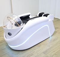 Lit de lavage de cheveux électrique 4D de luxe avec massage corporel complet et chauffage pour spa capillaire