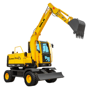 Excavadora de ruedas SDLG EA775H 8Ton a la venta Mini maquinaria de construcción con motor y componentes de núcleo hidráulico - Product Image 1