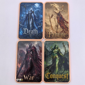 Nuova barra in rame da 5 once della serie Quattro Cavalieri dell'Apocalisse (Conquista, Guerra, Fame, Morte) con stampa UV 2D, lingotto da collezione - Product Image 2