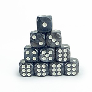 12mm colori di perla di giada angolo rotondo punti di Pixel regolari puntini di dadi in acrilico dadi gioco di plastica cubo - Product Image 6