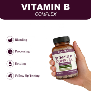 Таблетки комплекса витаминов группы <span class=keywords><strong>B</strong></span> - с фолиевой кислотой и биотином, B1/B2/B3/B5/B6/B12, способствуют выработке энергии - 60 таблеток, доступны OEM/ODM варианты - Product Image 4