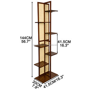 Étagère d'angle mince SYT Clean Lines pour zone d'escalade, étagère de rangement en rotin pour coin d'escalier - Product Image 2
