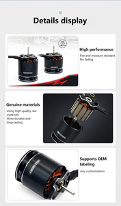 Moteur brushless haute vitesse et haute performance pour voitures 1/10e, Hopestar OEM/ODM, aile fixe, haute qualité, escalade 3532 3542 - Product Image 4