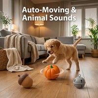 Jouet interactif intelligent en peluche étanche pour animaux de compagnie, motif dessin animé, qui bouge et qui sonne, pour chiens et chats, avec un excellent retour sur investissement pour les détaillants