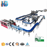 Machine de remplissage d'eau automatique à grande vitesse, ligne de production de boissons en bouteille PET monobloc pour l'eau en bouteille