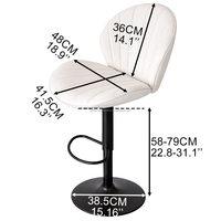 Vente directe usine : Tabourets de bar modernes et minimalistes réglables pour cuisine, bar à domicile, sous-sol ; Vente en gros de tabourets en cuir marron