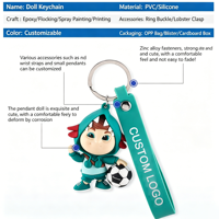 Produit phare : Porte-clés 3D personnalisé en PVC souple, avec personnages populaires, jouet de dessin animé, pendentif de voiture, porte-clés en plastique
