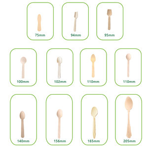 Espátula de madera desechable de estilo Vintage, cuchara de servicio de madera personalizada, Mini para fiesta, ecológica, 140mm, 160mm - Product Image 2