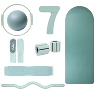 Kit d'accessoires de gym à domicile écologiques de haute qualité : Anneau de Pilates réglable, Bandes de résistance en silicone, Haltères portables avec poignées