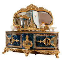 Table à manger longue de style baroque italien de luxe sur mesure OE-FASHION avec 8 chaises