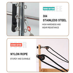 Machine de réformateur de Pilates en bois d'érable Lit d'entraînement de base de Yoga Gym à domicile Bon prix Réformateur de machine de Pilates - Product Image 4