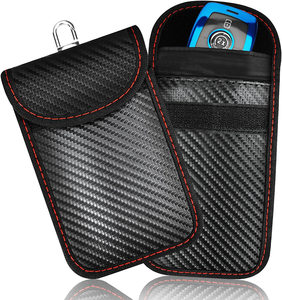 Pochette pour clé de voiture en fibre de carbone, blocage du signal RFID, <span class=keywords><strong>anti</strong></span>-vol, pour voiture à entrée sans clé - Product Image 3