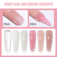 Kit Complet Professionnel de Fournitures pour Ongles, Gel d'Extension Acrylique, Polygel Personnalisé avec Lampe UV