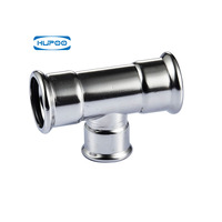 Fitting Tekanan Tee Diameter Sama Baja Tahan Karat 304/316 Berkualitas Tinggi untuk Sistem Suplai Air Laris Manis