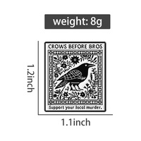 Gagak sebelum Bros pin Enamel mendukung pembunuhan lokal Anda Retro Punk geometris Bros kerah perhiasan lencana grosir