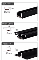 Mini spot LED magnétique sur rail 10 mm, 24 V, pour vitrine de musée et de bijouterie, avec grille pliable