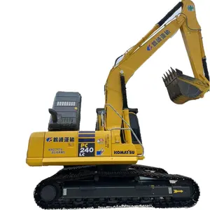 מכונת בנייה זחלנית משומשת מחפר הידראולי komatsu240 במצב טוב מחפר משומש