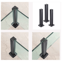 Zhejiang extérieur en aluminium carré sans cadre en verre balustrade Post conception d'escalier tubulaire en alliage d'aluminium durable