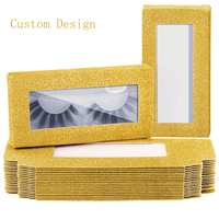 Cosmétiques de luxe, boîte à cils en carton, impression personnalisée du logo, emballage cadeau pour cils, boîte d'emballage pour cils
