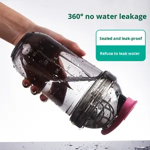 Spor Fitness bulaşık makinesi ve mikrodalga güvenli için 500 ile toz karıştırma kabı ml PC tek kullanımlık yemek yedek <span class=keywords><strong>Protein</strong></span> hasır şapka - Product Image 4