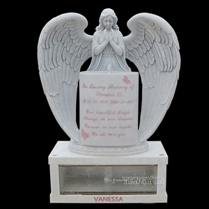 Estatua de Ángel de Mármol para Cementerio, Monumentos, Lápida, Piedra, Ángel Guardián <span class=keywords><strong>Triste</strong></span> para Tumba - Product Image 2