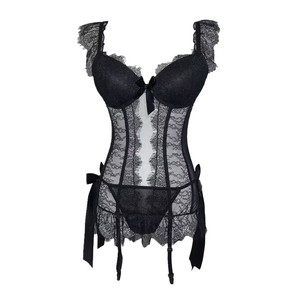 Lencería sexy europea y americana para mujer, vestido transparente de verano, camisón transparente con efecto push-up para busto pequeño. - Product Image 5