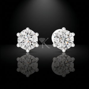 Essential Solitaire Cut 0.50-5.00ct IGI Certified Lab Grown Diamond <b>Earrings</b> 14K Solid Gold Filled Featuring Secure Screw <b>Back</b> - Product Image 2