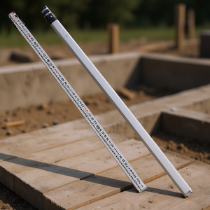 Varilla de Nivelación Telescópica de Doble Cara de Aleación de Aluminio de 16 Pies y 8 Pulgadas con Nivel de Burbuja, Instrumento de Medición - Product Image 2