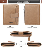 Dompet Kulit Pria Baellerry yang Dapat Disesuaikan, Tempat Kartu, Dompet Koin, Dompet Pendek Pria