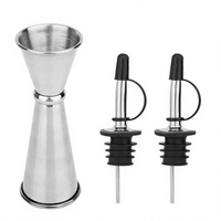 Tasse à mesurer double face en acier inoxydable 30/60 ml, doseur à cocktail, tasse à mojito, outils de bar modernes pour la mixologie