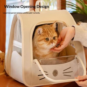 बिल्ली बैग स्पेस कैप्सूल पोर्टेबल pvc पेट बैकपैक जिपर कंधे के साथ बड़ी क्षमता लुभावनी पालतू जानवरों की आपूर्ति थोक - Product Image 3