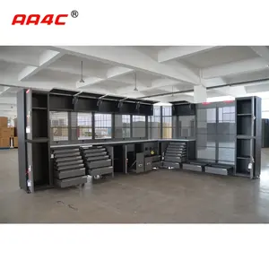 AA4C garage workbench auto repair tool cabinet worktable work bench tools trolley vehicle tools storage L type