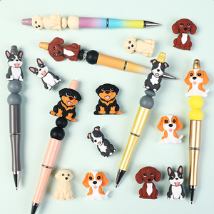 Nuevas cuentas de silicona 3D con diseño de cachorro, animales de dibujos animados, accesorios decorativos para joyería, pulseras DIY, bolígrafos y otros usos, con diseño de perro y cuentas dispersas. - Product Image 5