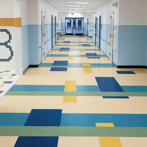 Eterogeneo rotolo da pavimento in vinile PVC moderna copertura antiscivolo resistente all'usura per le aree pubbliche dell'ufficio della scuola ospedaliera-adesivo facile - Product Image 5