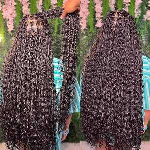 Estensioni per Capelli Umani Ricci Profondi all'Ingrosso, Capelli Grezzi per Trecce Boho - Product Image 3