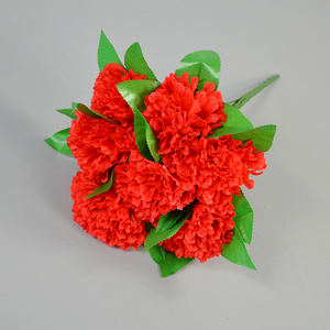 <span class=keywords><strong>Precio</strong></span> al por mayor Ramos de flores de clavel artificiales 7 cabezas Ramos de clavel falsos de seda Flores decorativas de boda - Product Image 4
