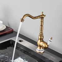 Robinet de lavabo de luxe en laiton massif, design contemporain, monocommande chaud/froid, haut de gamme, vente en gros