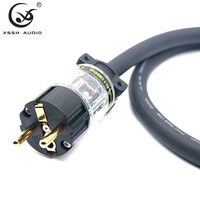 Fil de cuivre pur YIVO HIFI 3 cœurs, câble de cordon d'alimentation ca plaqué argent avec prise Version EU pour amplificateur lecteur CD haut-parleur