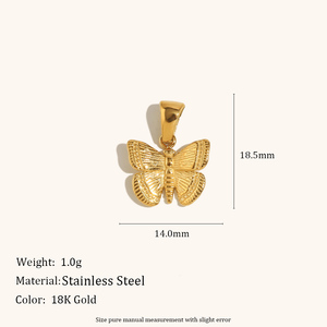 Collezione di ciondoli in oro assortito Dingran stili unici tra cui farfalla, croce, Sunburst e madreperla accenti - Product Image 3