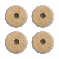 Gobelets en verre scellés avec couvercles en bambou et paille, verre de qualité supérieure, bambou pour gobelets, emballage et couleurs personnalisés, commandes en gros OEM