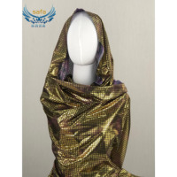 Soldes de liquidation : Tissu imprimé numérique en poly ratti/voile suisse/japonais avec feuille d'or pour Toub soudanais et Dirac somalien