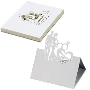 Drop Shipping colore decorazione del partito taglio Laser Die taglio carta nome carta carta da tavolo biglietto per il matrimonio