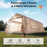Tente gonflable sur mesure de grande taille, tissu Oxford imperméable, structure rectangulaire quatre saisons, tente de glamping gonflable
