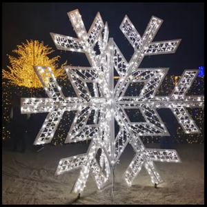 Guirlandes lumineuses de Noël extérieures, étanches IP65, motif flocon de neige LED, pour l'éclairage des fêtes - Product Image 3
