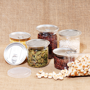 Wholesale <b>Food</b> Grade Plastic Sealed Jar with Pull Ring Lid for Sugar Candy Cookie <b>Storage</b> - Product Image 3