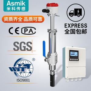 Débitmètre électromagnétique à insertion Asmik DN100 1,6 MPa pour le traitement des eaux usées - Product Image 1