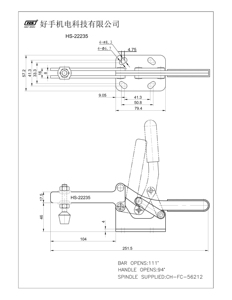 HS-22235 nhanh chóng phát hành Kẹp ngang giữ xuống chuyển đổi kẹp cho Jig lịch thi đấu - Product Image 3