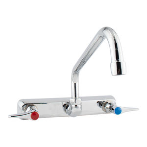 Grifo de Cocina de Latón Ecológico con Certificación LEED, Grifo Mezclador de Pared para Restaurante Comercial, Grifo de Doble Orificio - Product Image 1