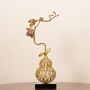 Artigianato moderno di lusso a forma di zucca in lega di zinco elegante metallo artigianato per la famiglia soggiorno tavolo da pranzo Villa Hotel - Product Image 5